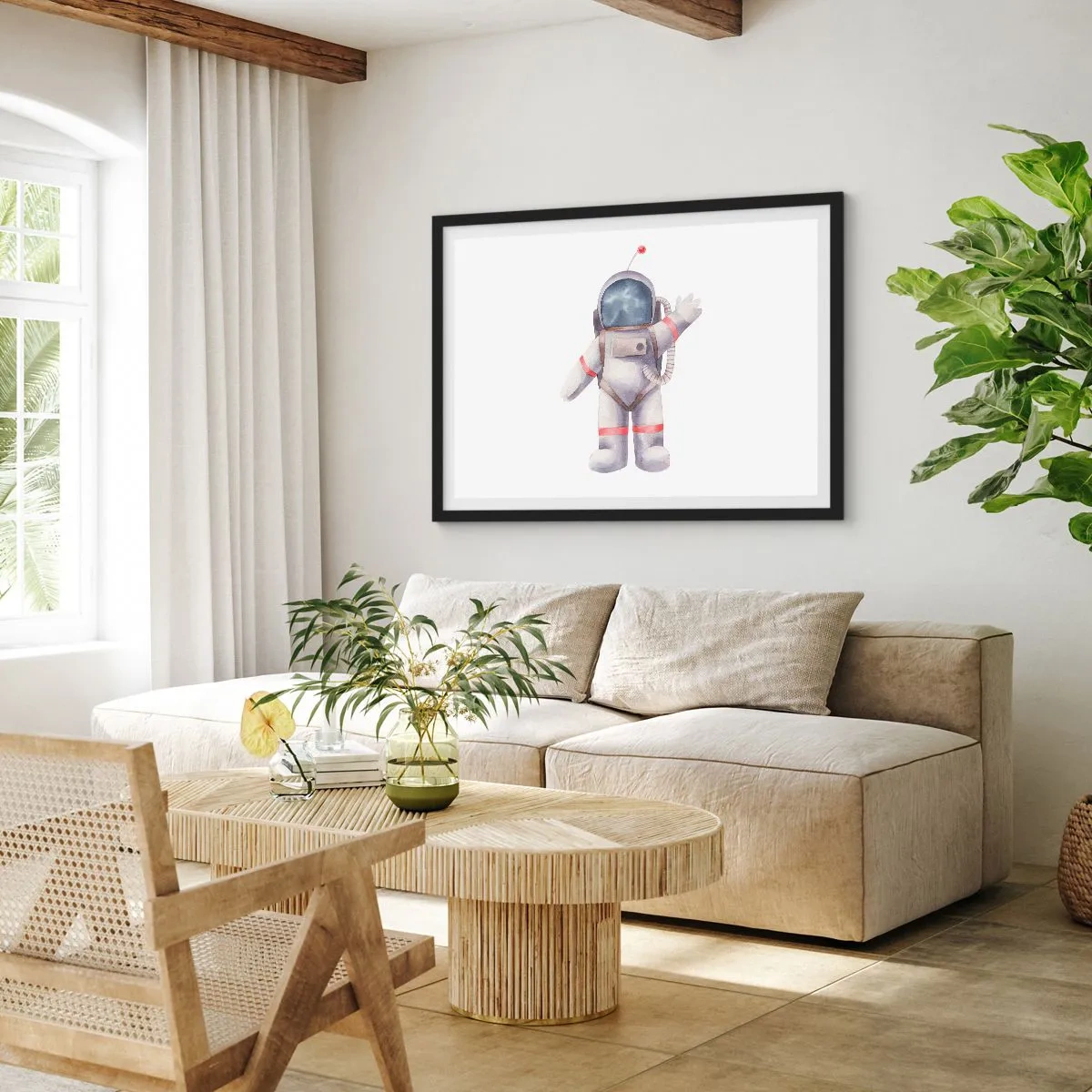 Poster în ramă neagră - Pe curând! - 70x50 cm