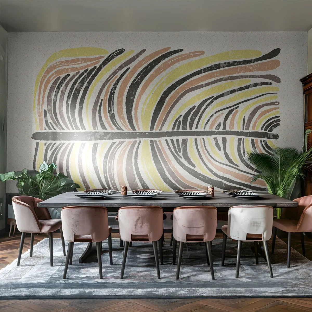 Tapet Premium Sand - Abstracția plină de viață - Boho, Minimalism, Pastel - 500x350 cm