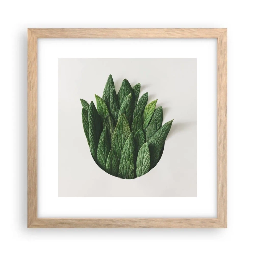 Poster în ramă de stejar deschis - Curiozitatea nestăvilită - 30x30 cm