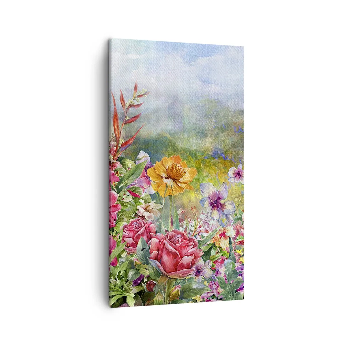 Tablou pe pânză - O grădină înnebunită - 45x80 cm