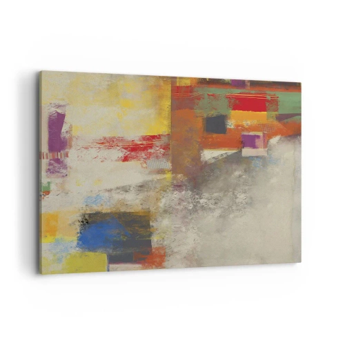 Tablou pe pânză - Geometria culorilor - 120x80 cm