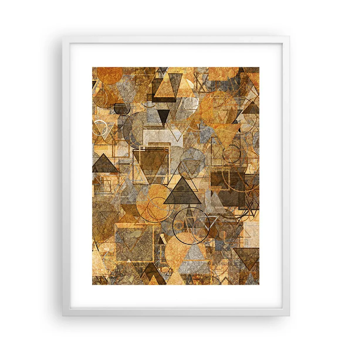 Poster în ramă albă - Lumea băgată în formă - 40x50 cm