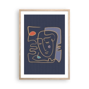 Poster în ramă de stejar deschis - În reverie - 50x70 cm