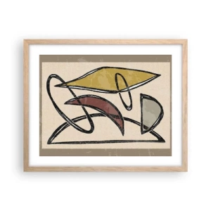 Poster în ramă de stejar deschis - Vertical și orizontal - 50x40 cm