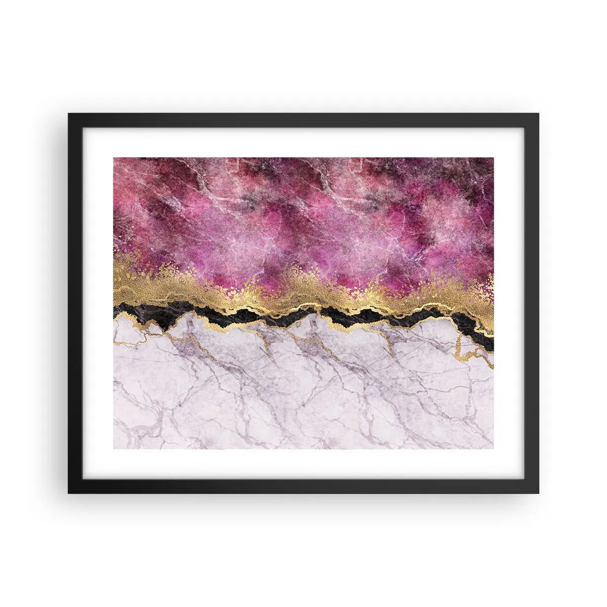 Poster în ramă neagră - La graniță - 50x40 cm