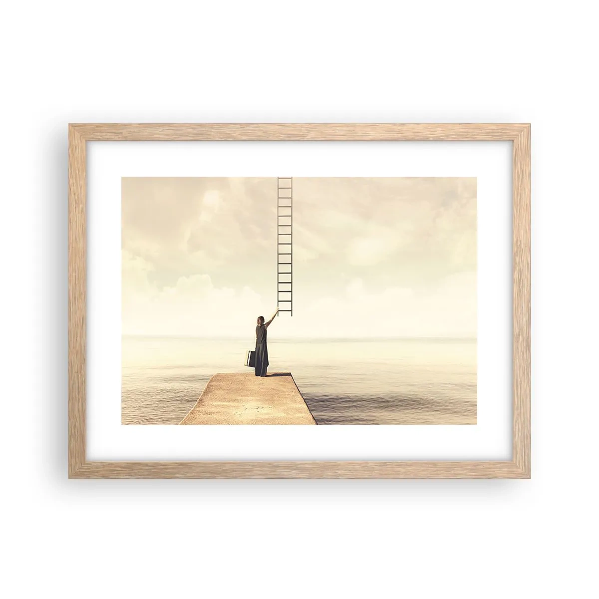 Poster în ramă de stejar deschis - O călătorie conceptuală - 40x30 cm