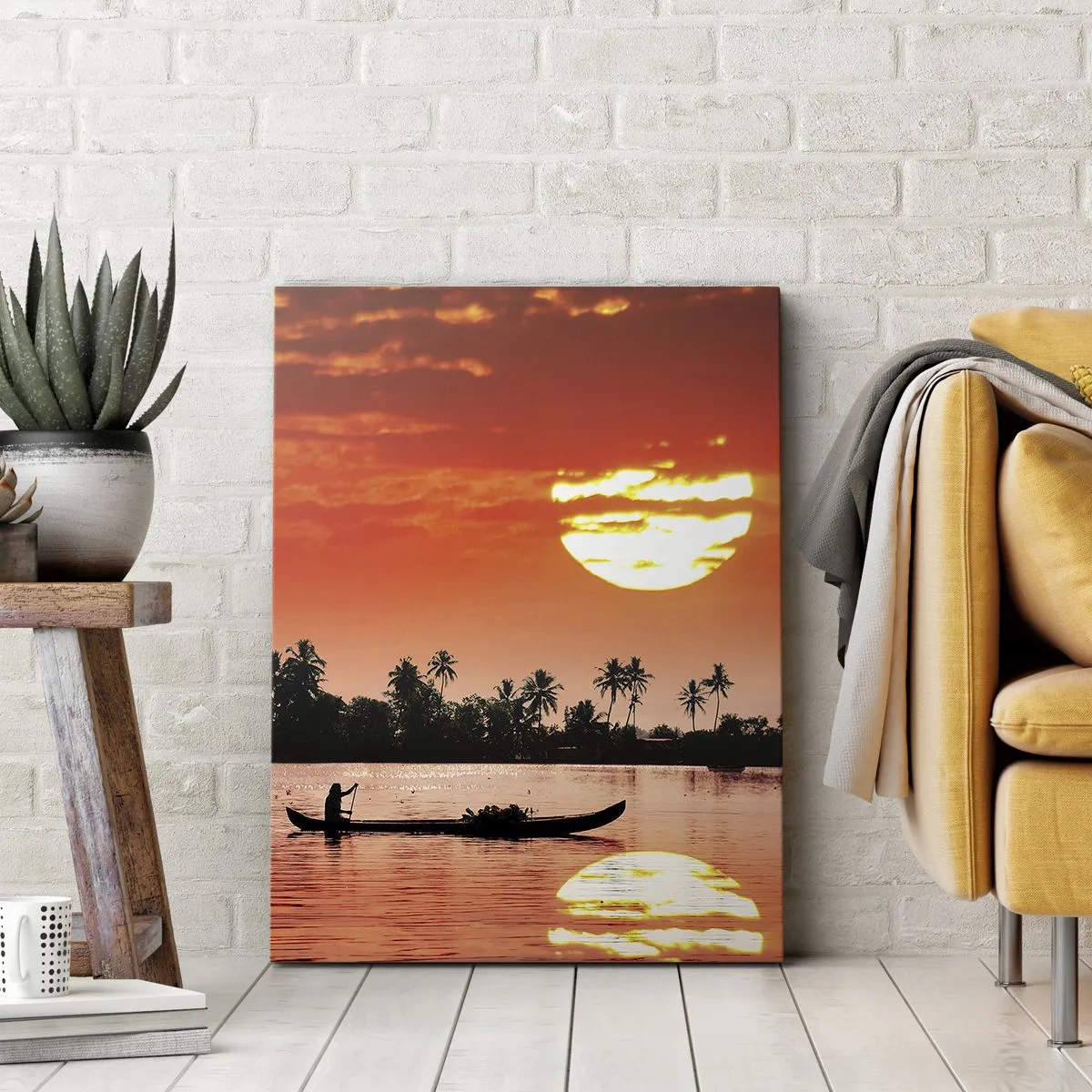 Tablou pe pânză - Liniștea tropicelor la apus de soare - 50x70 cm