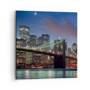 Tablou pe pânză - Noaptea iluminată - 70x70 cm