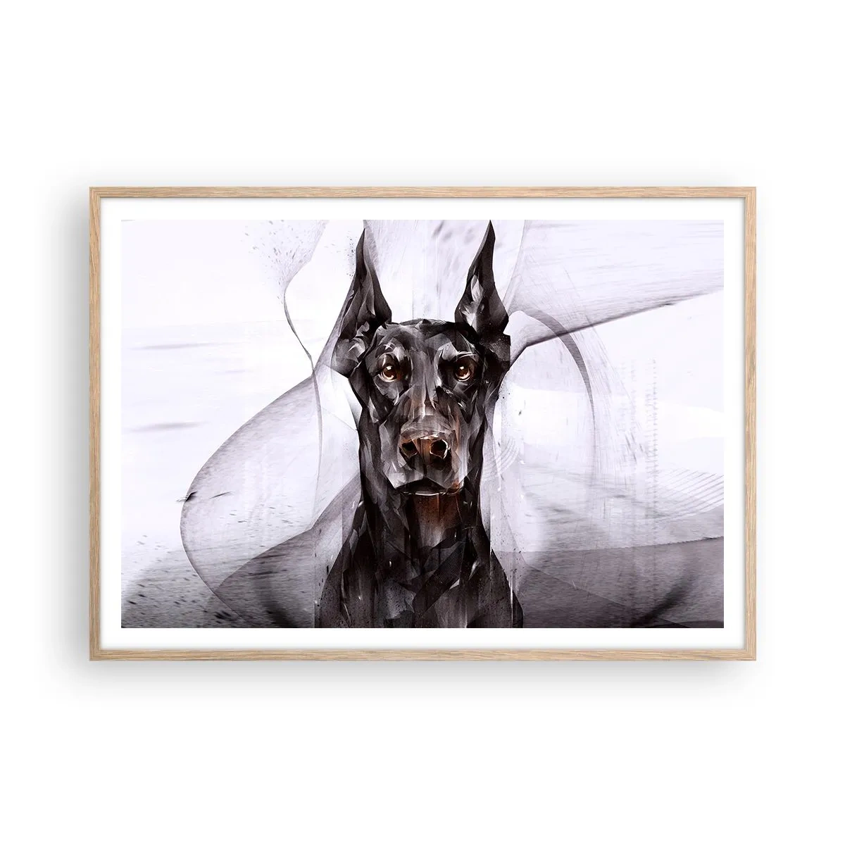 Poster în ramă de stejar deschis - Născut cu noblețe - 100x70 cm