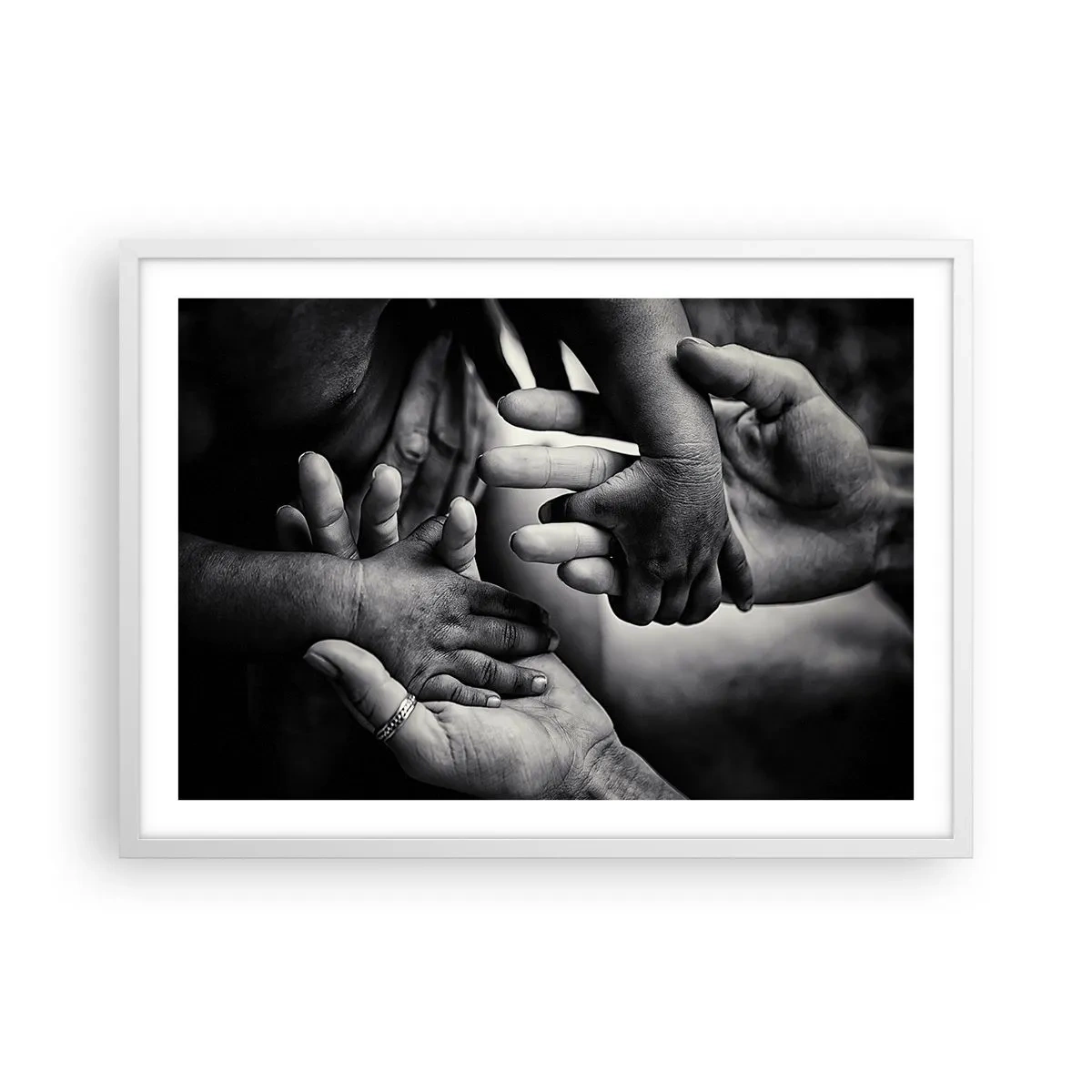 Poster în ramă albă - A fi om - 70x50 cm