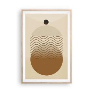 Poster în ramă de stejar deschis - Despre originea figurilor geometrice - 61x91 cm