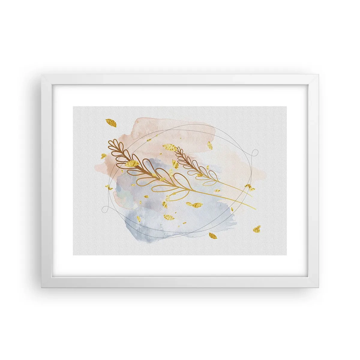 Poster în ramă albă - Suflul de aur - 40x30 cm