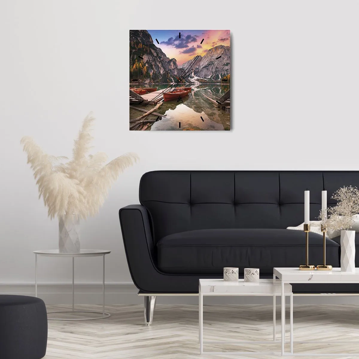 Ceas de perete - Ceas pe sticlă - Promisiunea zilei - 40x40 cm