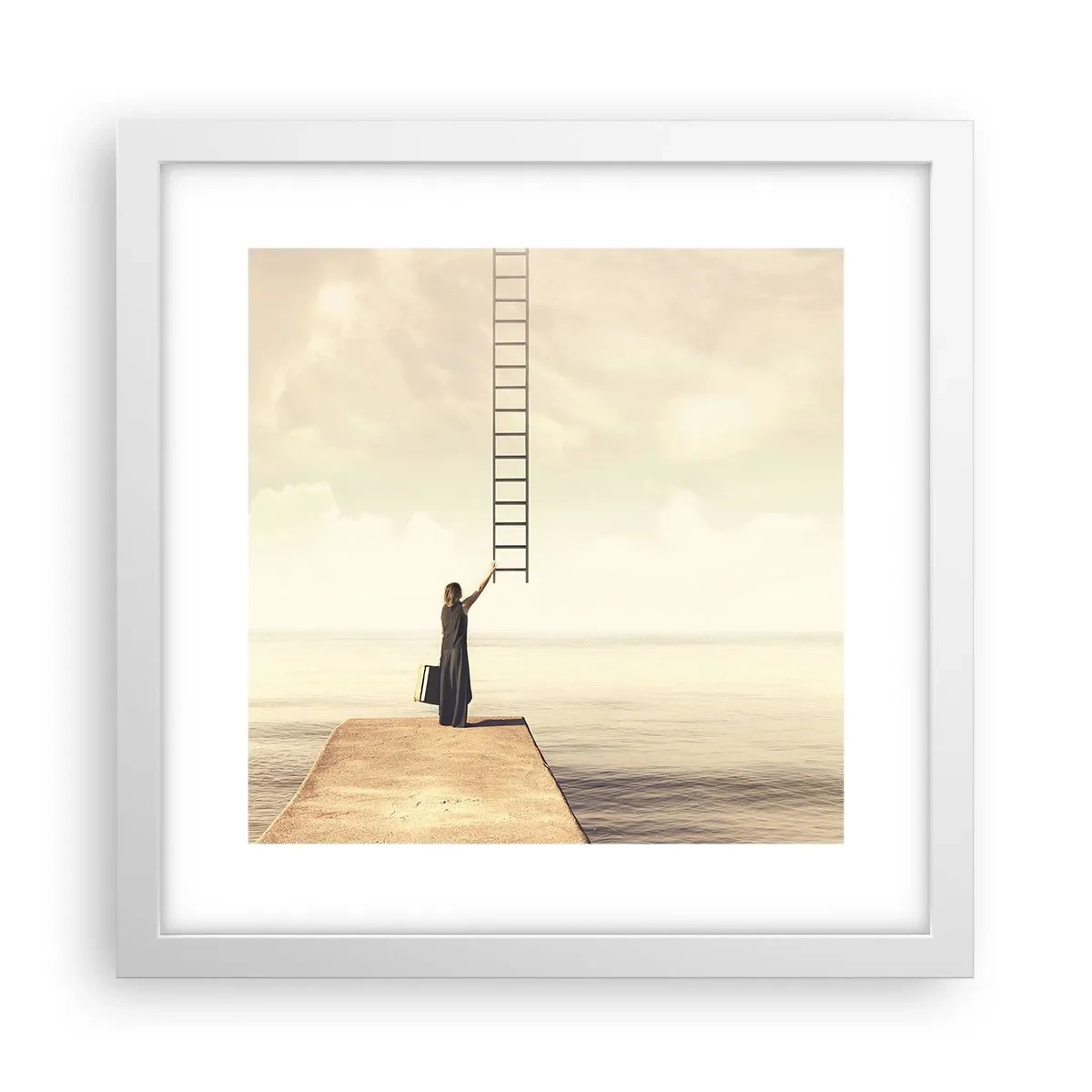 Poster în ramă albă - O călătorie conceptuală - 30x30 cm