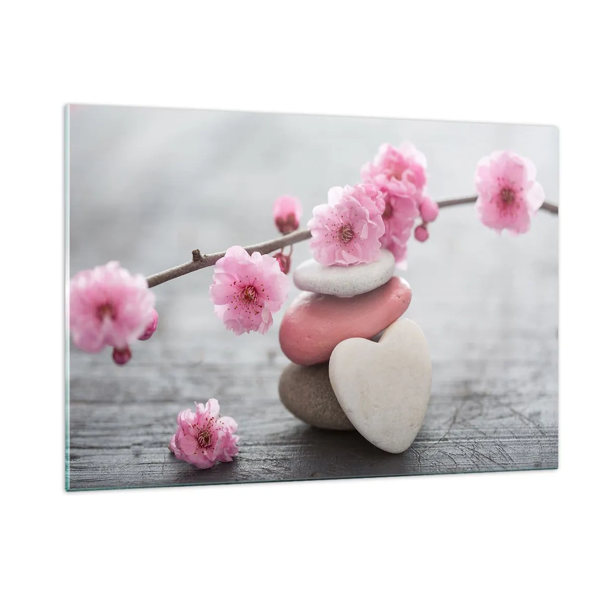 Tablou pe sticlă - Fericirea florilor de cireș - 120x80 cm