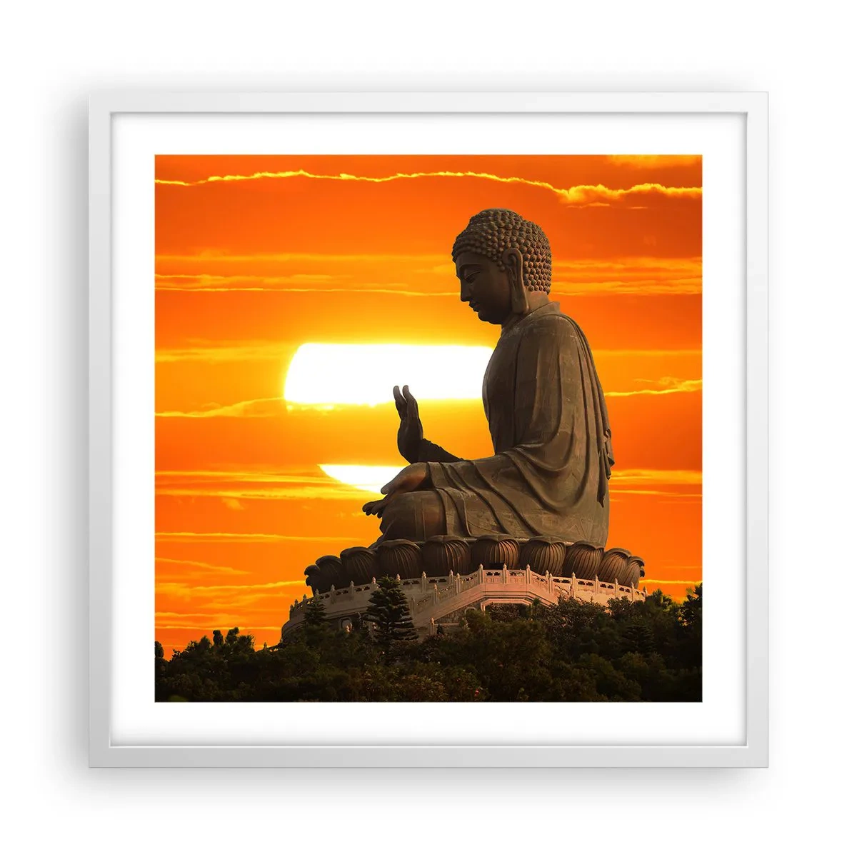 Poster în ramă albă - Fără frică de lume - 50x50 cm