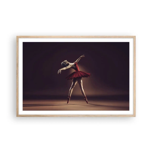 Poster în ramă de stejar deschis - Prima balerină - 91x61 cm