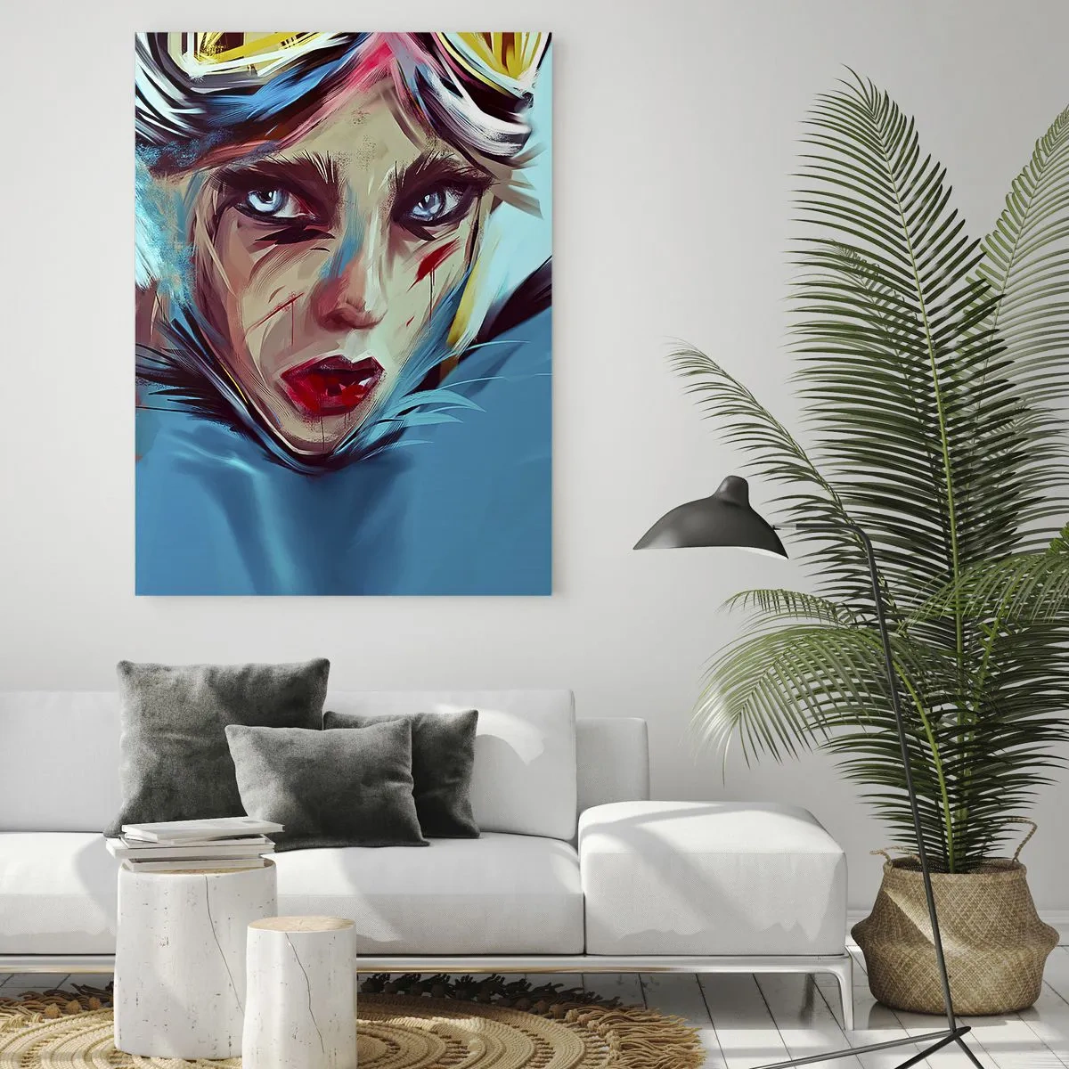 Tablou pe sticlă - Războinica de drum - 50x70 cm