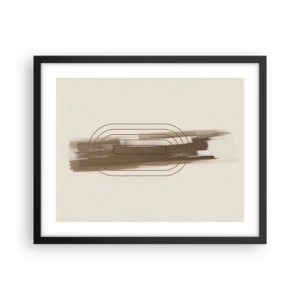 Poster în ramă neagră - O adiere de gri - 50x40 cm