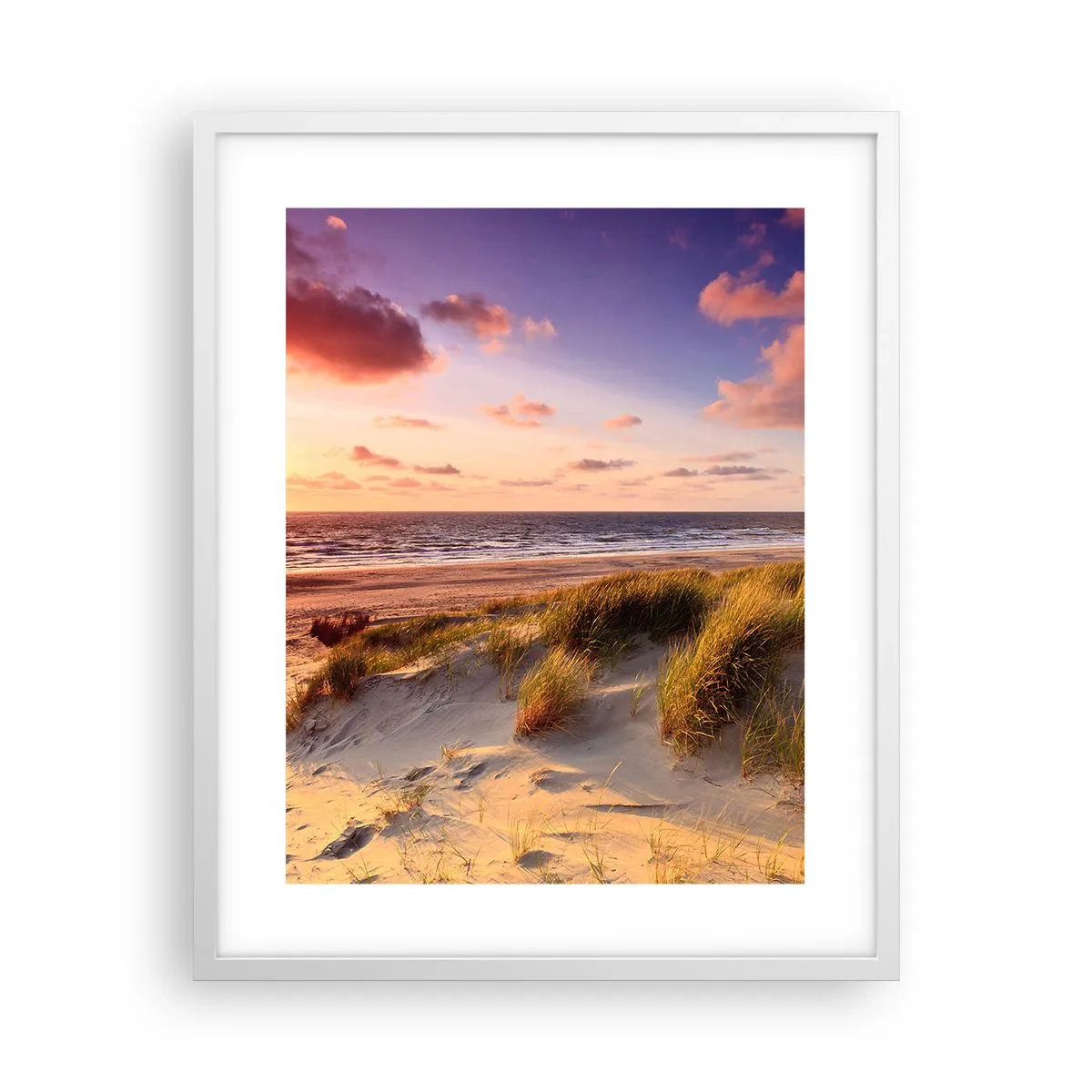 Poster în ramă albă - Deja aerul de vară miroase - 40x50 cm