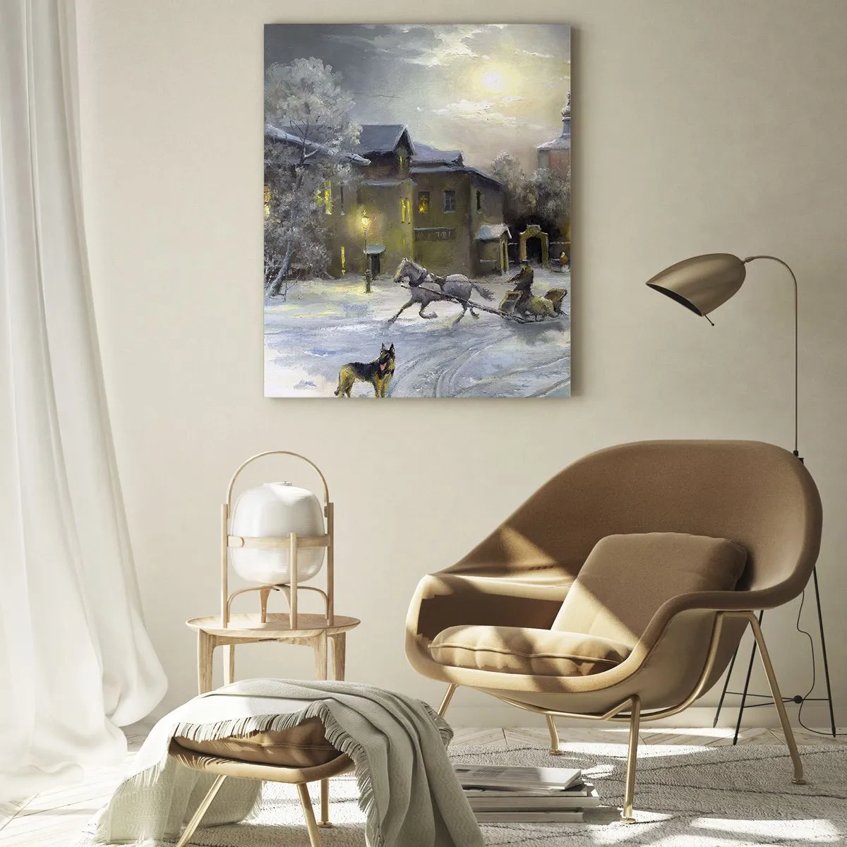 Tablou pe sticlă - Magia unei ierni rusești - 50x70 cm