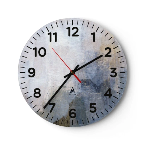 Ceas de perete - Ceas pe sticlă - Tonuri și acorduri de culoare - 40x40 cm