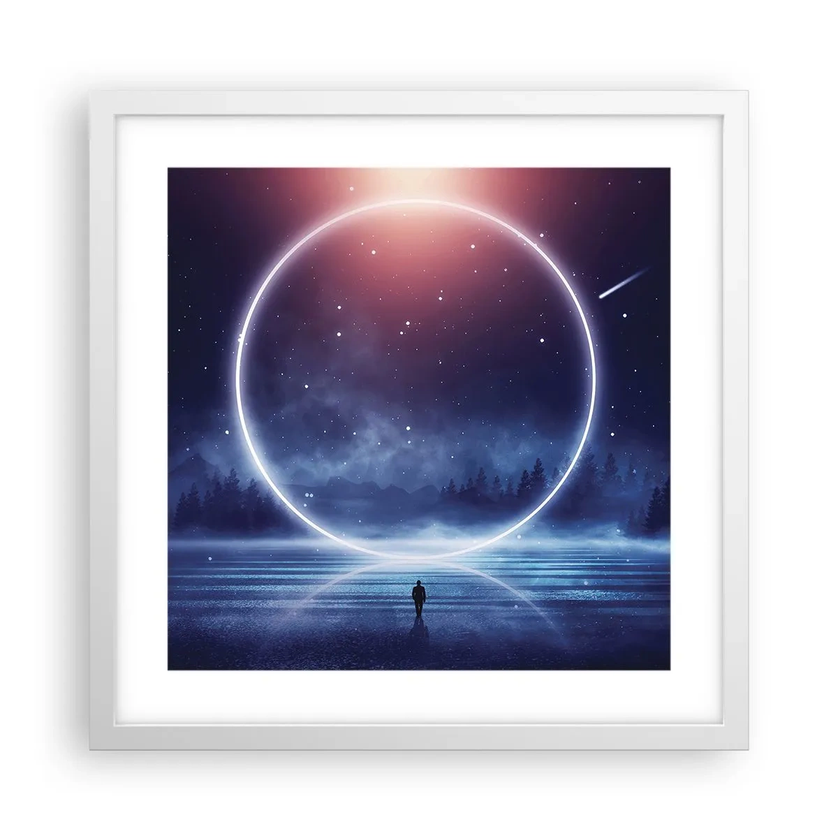 Poster în ramă albă - Ei sunt deja aici... - 40x40 cm