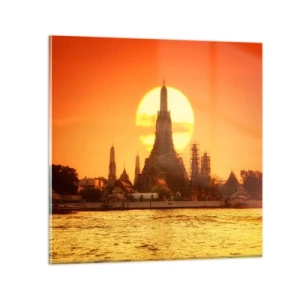 Tablou pe sticlă - Spre soare, mereu spre soare - 30x30 cm