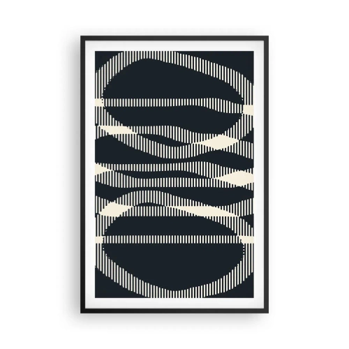 Poster în ramă neagră - Încercare de străpungere a întunericului - 61x91 cm