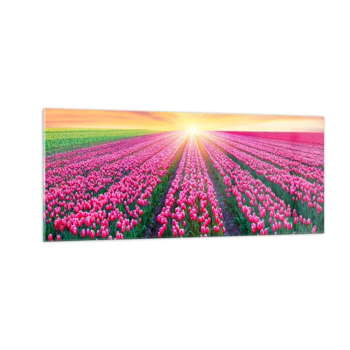 Tablou pe sticlă - Ferma de frumusețe - 100x40 cm
