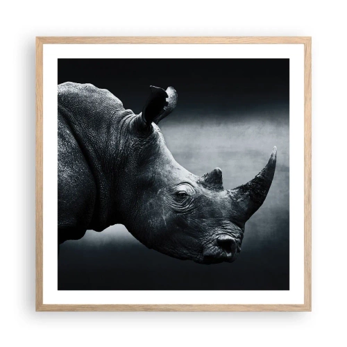 Poster în ramă de stejar deschis - Profil drept - 60x60 cm