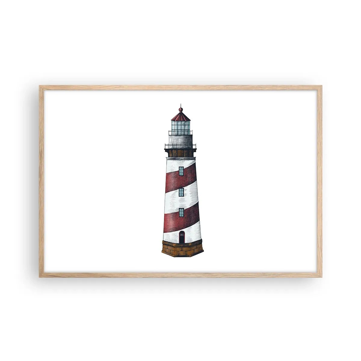 Poster în ramă de stejar deschis - Întotdeauna de veghe - 91x61 cm