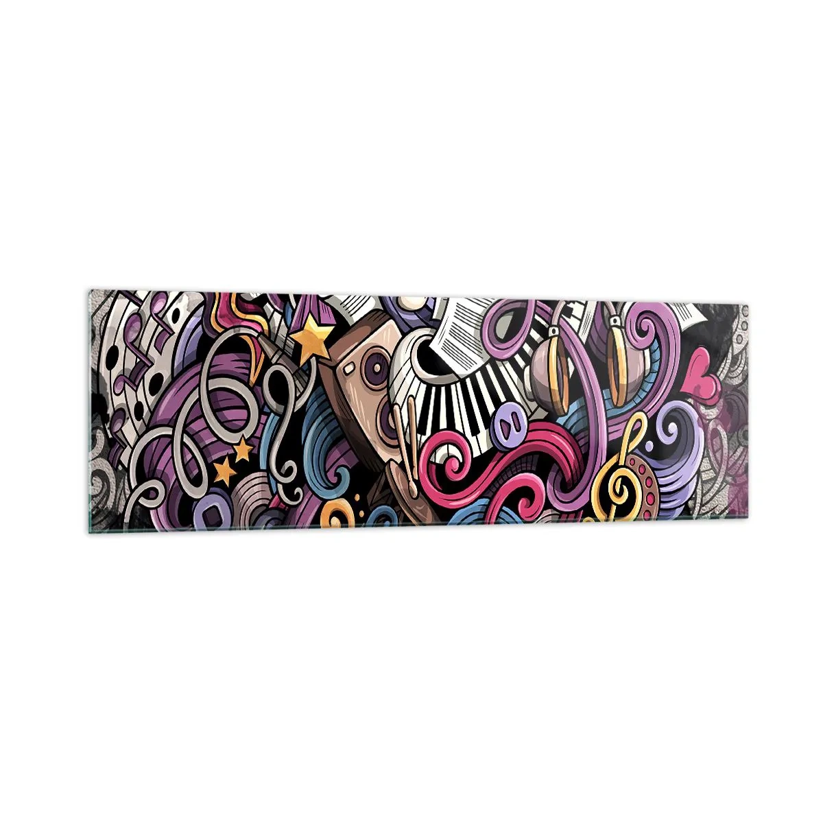 Tablou pe sticlă - Melodie complicată - 160x50 cm