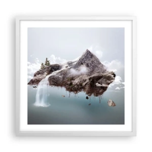 Poster în ramă albă - Prin ochii unui suprarealist - 50x50 cm