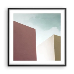 Poster în ramă neagră - Geometria unei veri însorite - 50x50 cm