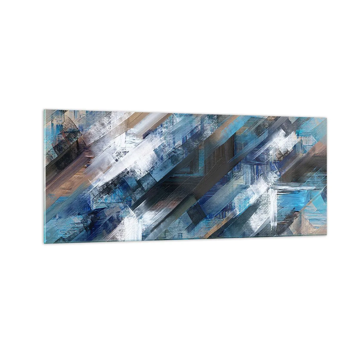 Tablou pe sticlă - Pe o pantă albastră - 100x40 cm