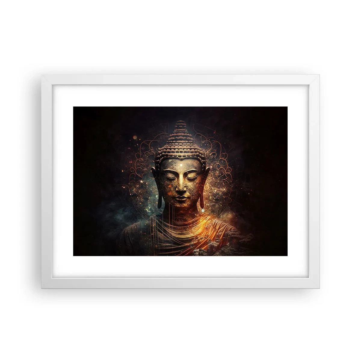 Poster în ramă albă - Echilibru spiritual - 40x30 cm