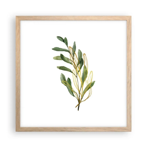Poster în ramă de stejar deschis - Toate cele bune - 40x40 cm