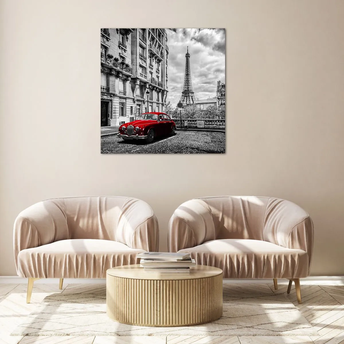 Tablou pe sticlă - Prădător în oraș - 70x70 cm