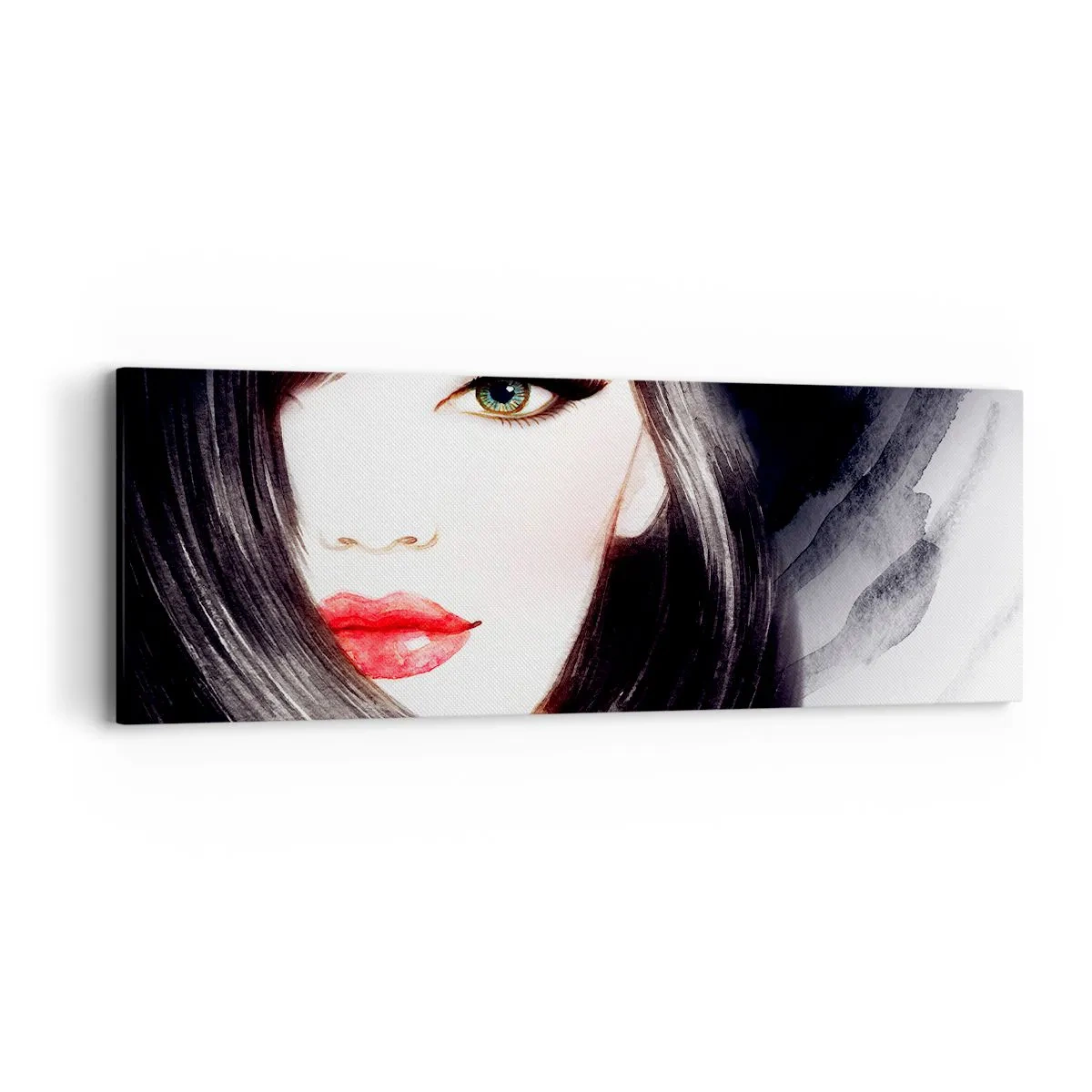 Tablou pe pânză - Privirea de safir - 90x30 cm