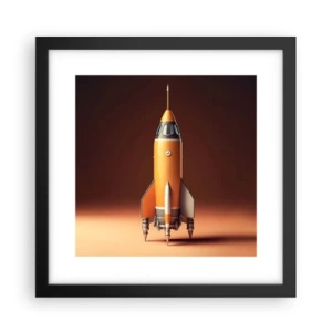 Poster în ramă neagră - Totul începe cu un vis - 30x30 cm