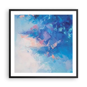 Poster în ramă neagră - Abstracție de iarnă - 60x60 cm