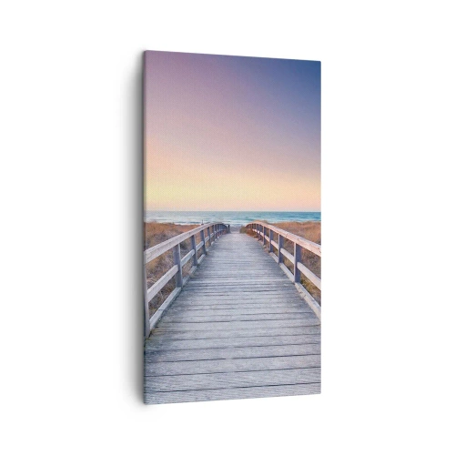 Tablou pe pânză - Aurora baltică de seară - 45x80 cm