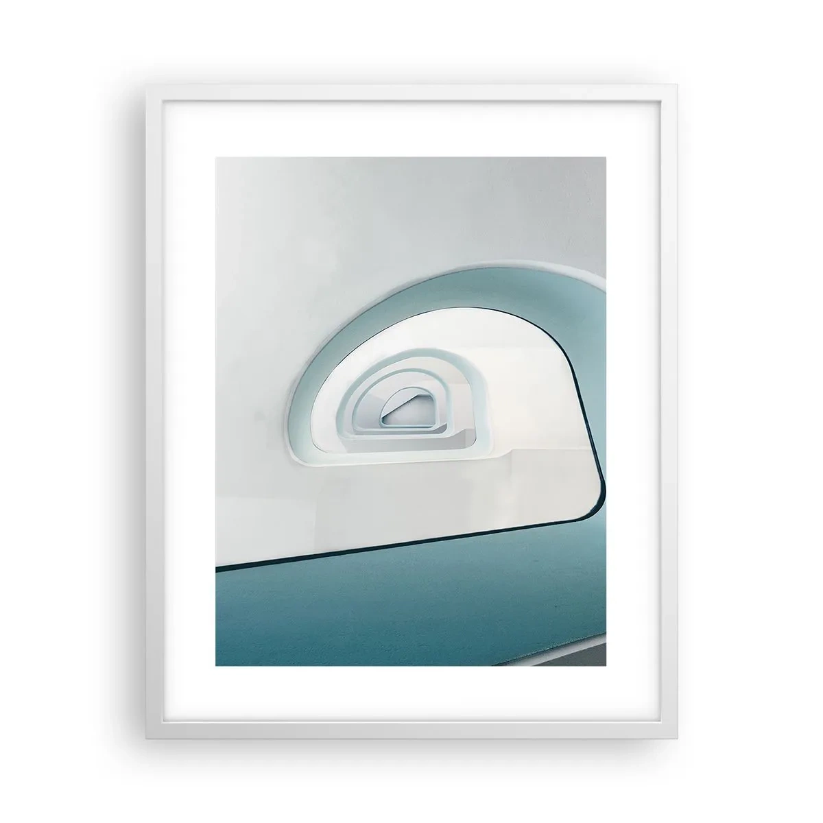 Poster în ramă albă - Până la fundul albastrului - 40x50 cm