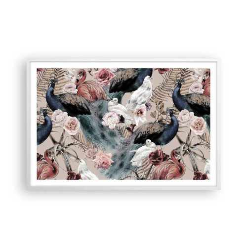 Poster în ramă albă - În grădina palatului - 91x61 cm