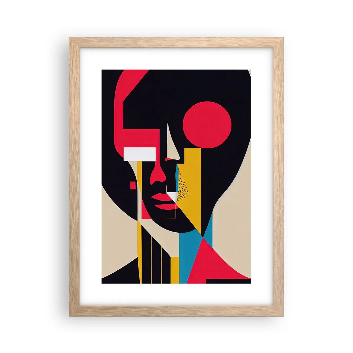 Poster în ramă de stejar deschis - Lumea ei interioară - 30x40 cm