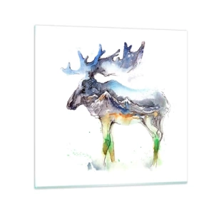 Tablou pe sticlă - Eroul poveștii de iarnă - 70x70 cm