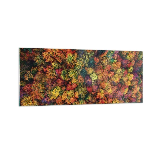 Tablou pe sticlă - Buchet de copaci de toamnă - 100x40 cm