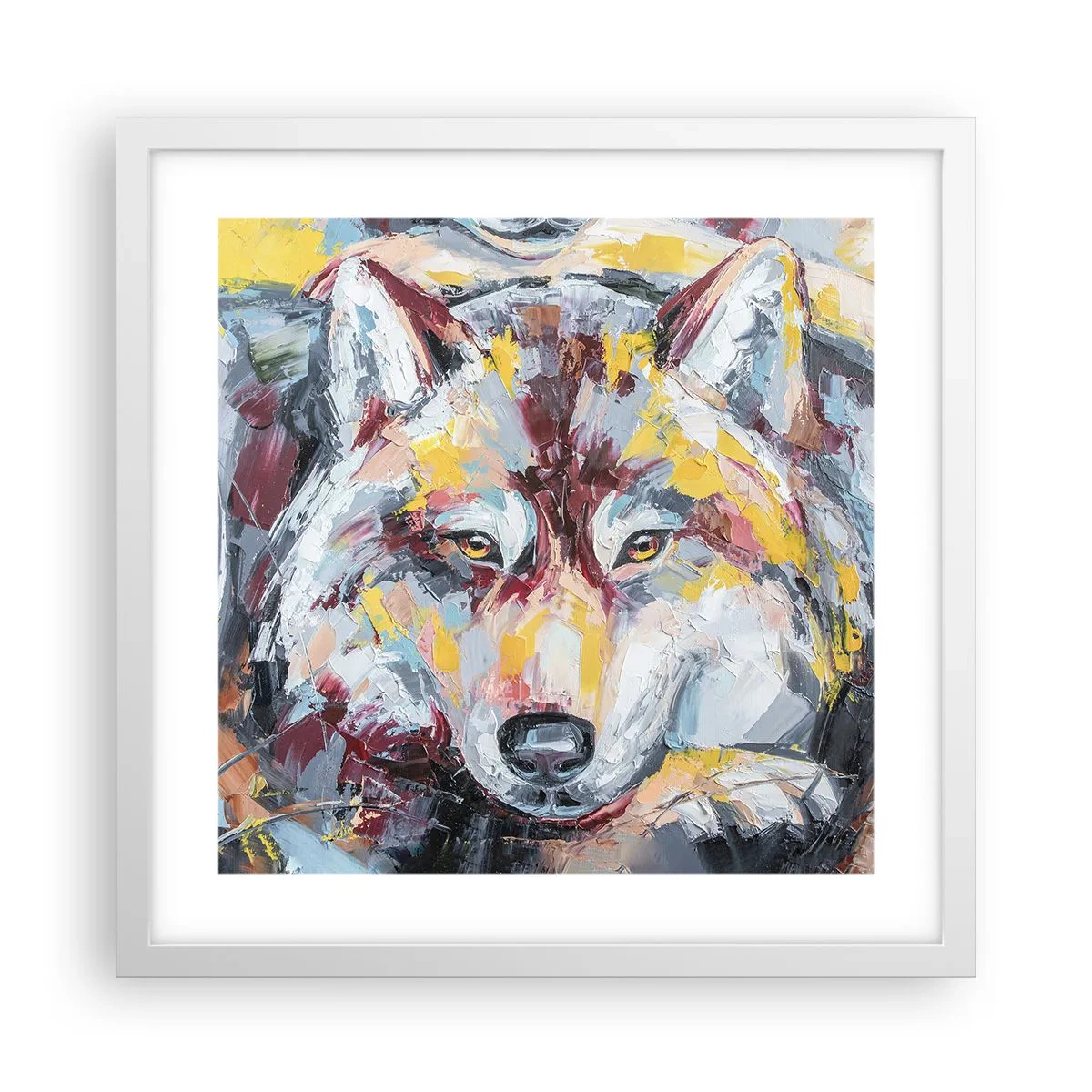 Poster în ramă albă - Pace pentru cel drag - 40x40 cm