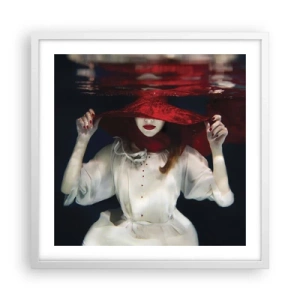 Poster în ramă albă - Frumoasa fantomă - 50x50 cm